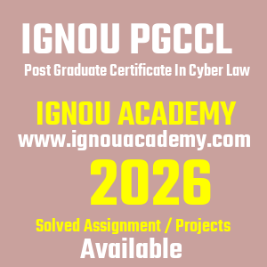 IGNOU PGCCL SOLVED ASSIGNMENT 2026